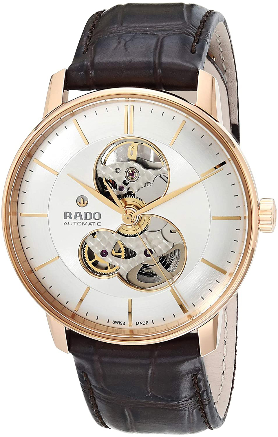 Rado Herrklocka R22895025 Coupole Silverfärgad/Läder Ø41 mm - Rado