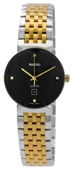 Rado Damklocka R48913703 Florence Svart/Gulguldtonat stål Ø30 mm - Rado