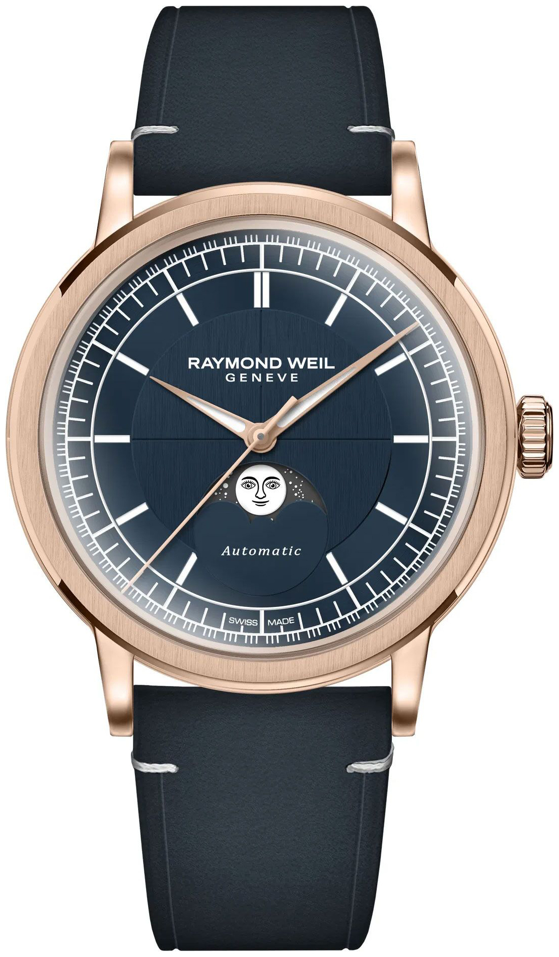 Raymond Weil Herrklocka 2945-PC5-50001 Millesime Bl&aring;/L&auml;der &Oslash;39.5 mm