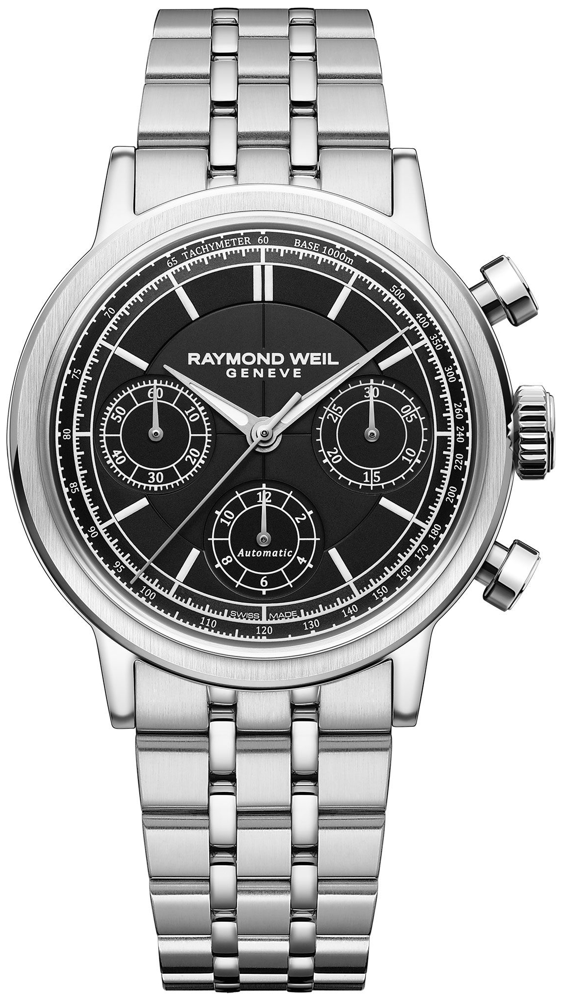 Raymond Weil Herrklocka 7765-ST-20001 Millesime Svart/St&aring;l &Oslash;39 mm