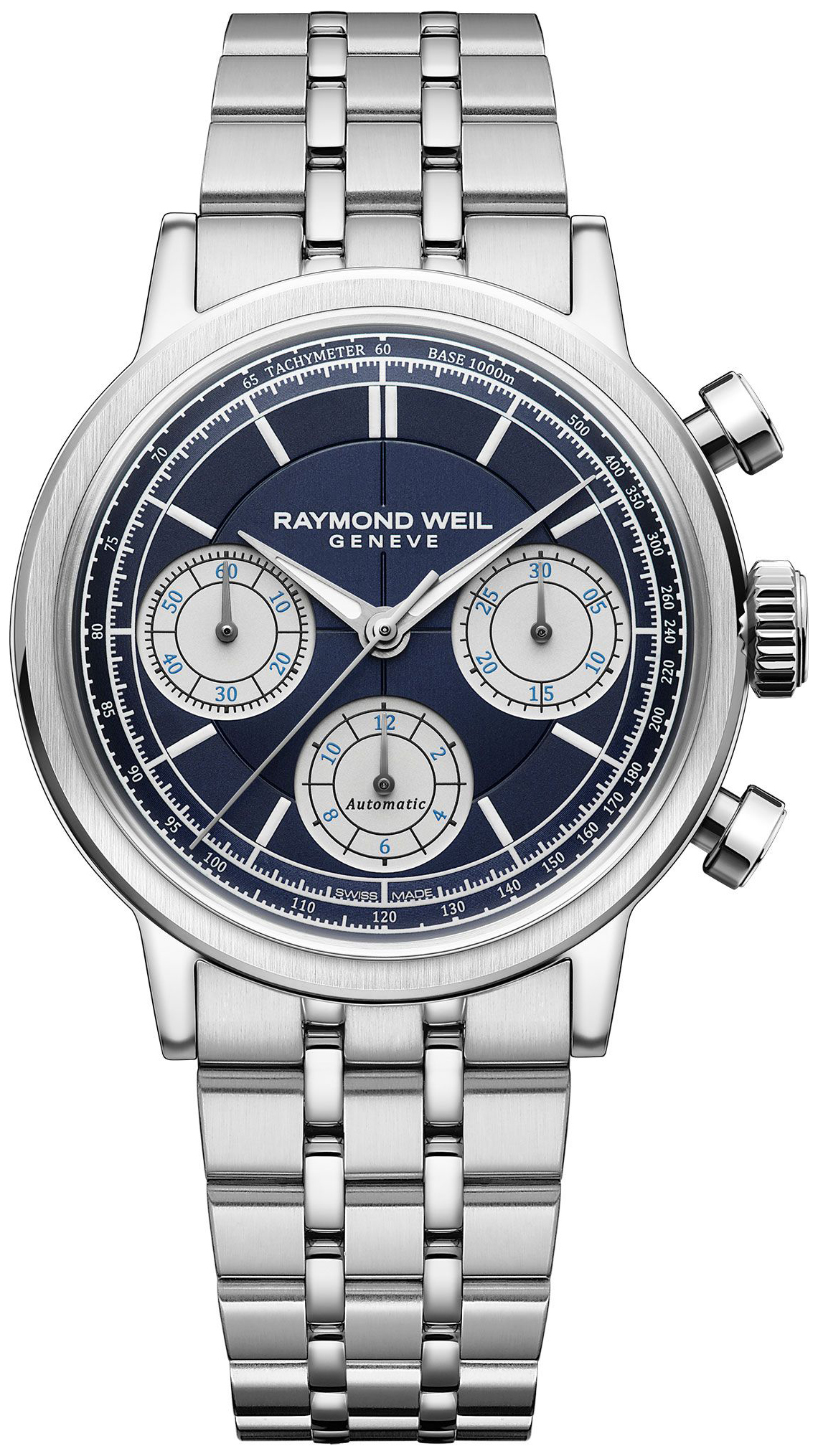 Raymond Weil Herrklocka 7765-ST-50651 Millesime Bl&aring;/St&aring;l &Oslash;39 mm