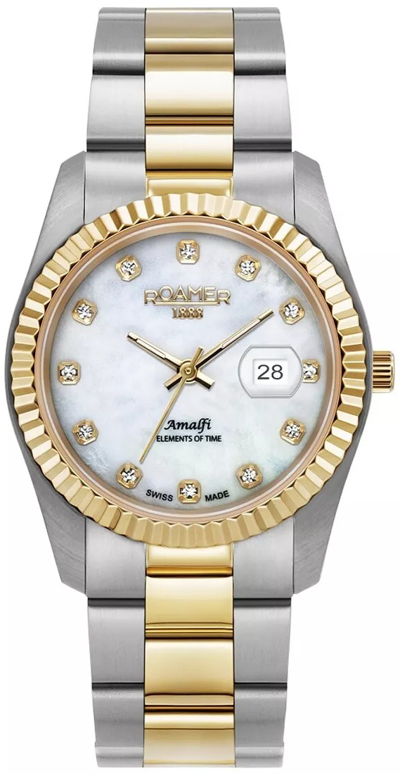 Roamer Monza Damklocka 852844-47-89-20 Amalfi Vit/Gulguldtonat stål - Roamer Monza