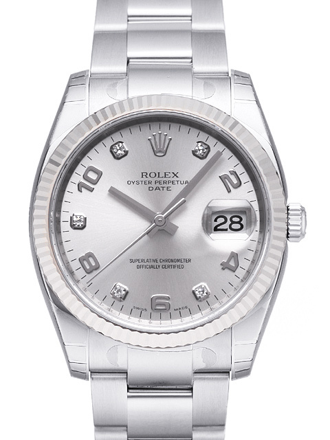 Rolex Perpetual Date Herrklocka 115234-0012 Silverfärgad/Stål Ø34 mm