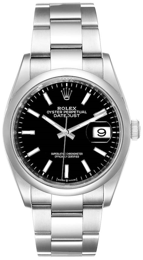 Rolex Damklocka 126200-0004 Datejust 36 Svart/St&aring;l &Oslash;36 mm