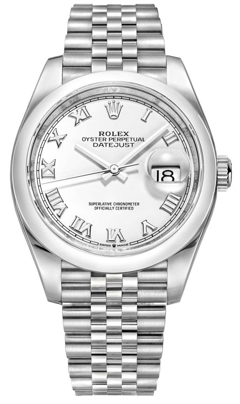 Rolex Herrklocka 126200-0007 Datejust 36 Vit/Stål Ø36 mm - Rolex