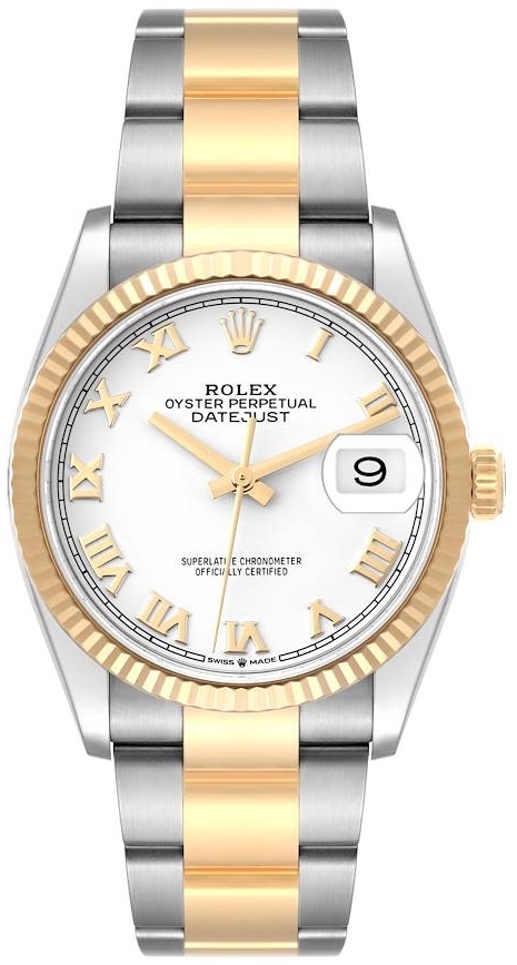 Rolex Damklocka 126233-0030 Datejust 36 Vit/18 karat gult guld Ø36 mm