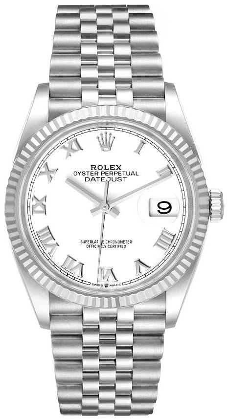 Rolex Damklocka 126234-0025 Datejust 36 Vit/Stål Ø36 mm - Rolex