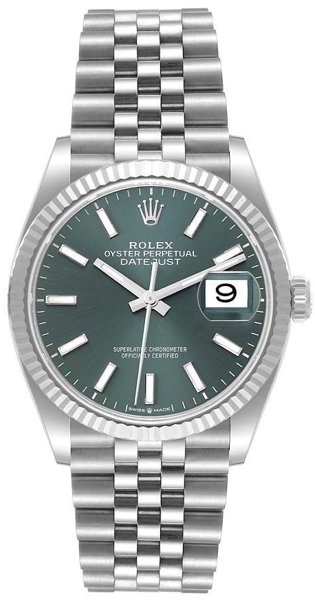 Rolex Damklocka 126234-0051 Datejust 36 Grön/Stål Ø36 mm - Rolex