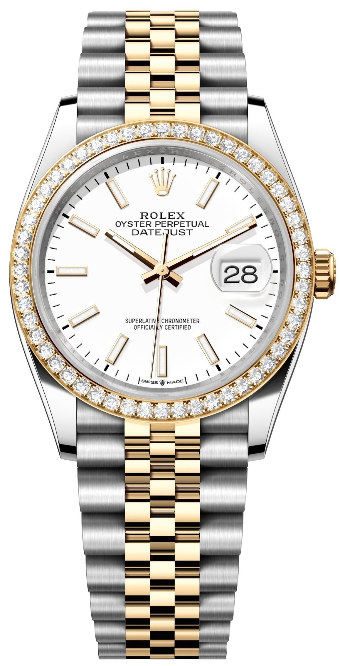 Rolex Herrklocka 126283RBR-0005 Datejust 36 Vit/Stål Ø36 mm - Rolex