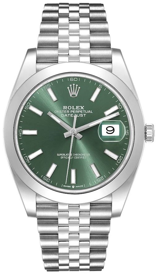 Rolex Herrklocka 126300-0020 Datejust 41 Grön/Stål Ø41 mm - Rolex