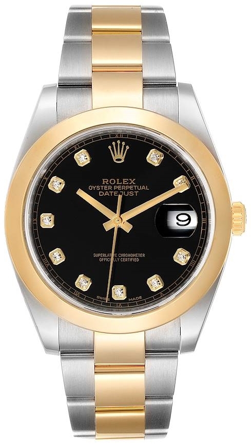 Rolex Herrklocka 126303-0005 Datejust 41 Svart/18 karat gult guld - Rolex
