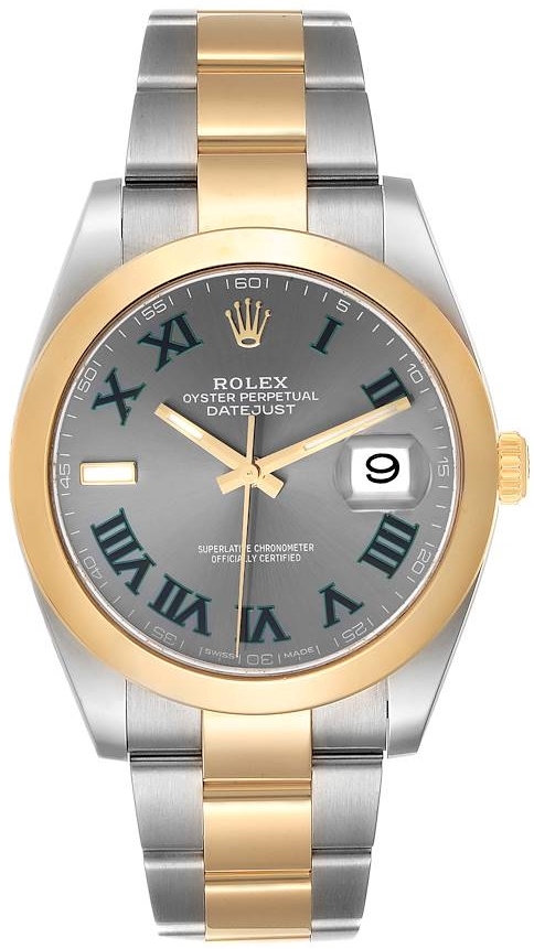 Rolex Herrklocka 126303-0019 Datejust 41 Grå/18 karat gult guld Ø41