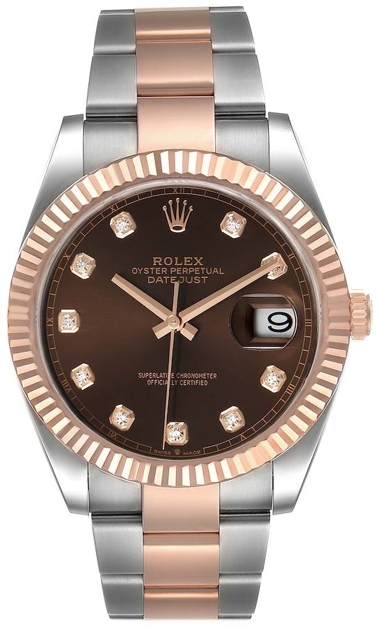 Rolex Herrklocka 126331-0003 Datejust 41 Brun/18 karat roséguld Ø41