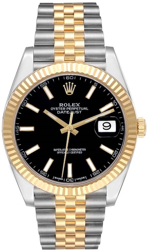 Rolex Herrklocka 126333-0014 Datejust 41 Svart/18 karat gult guld - Rolex