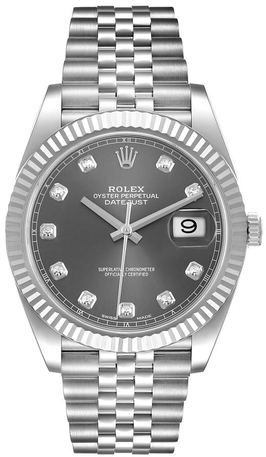 Rolex Herrklocka 126334-0006 Datejust 41 Grå/Stål Ø41 mm - Rolex