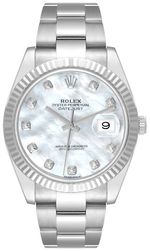 Rolex Herrklocka 126334-0019 Datejust 41 Vit/Stål Ø41 mm - Rolex