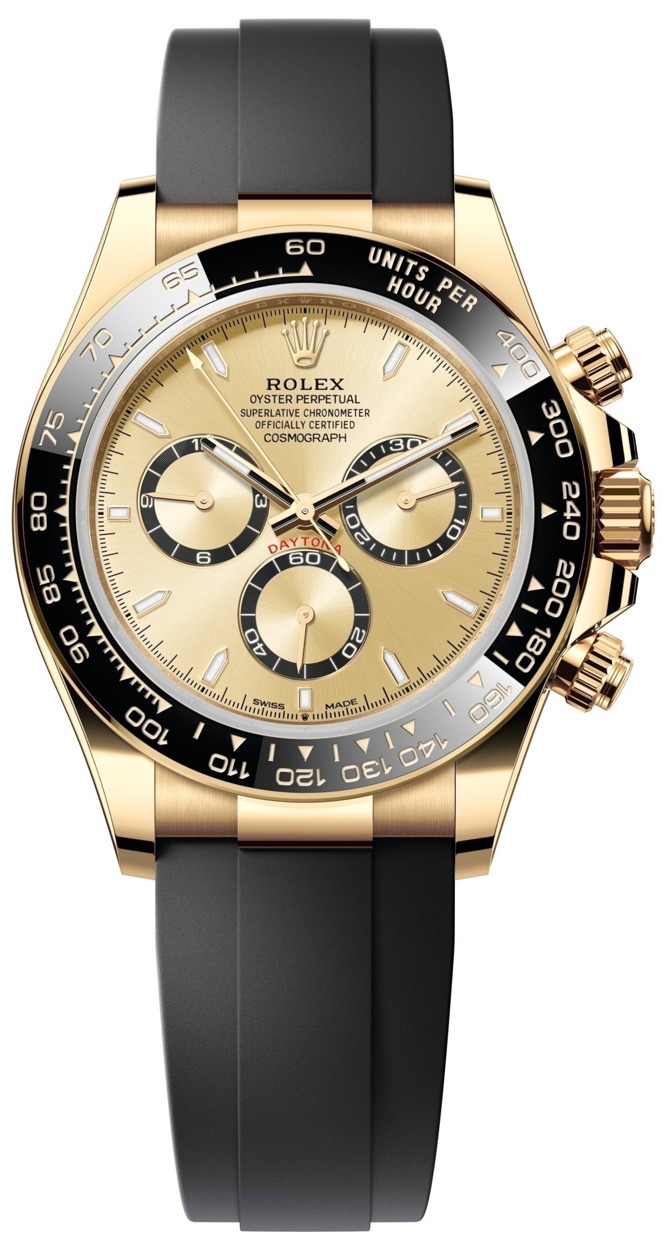 Rolex Herrklocka 126518LN-0010 Cosmograph Daytona Guldtonad/Gummi - Rolex