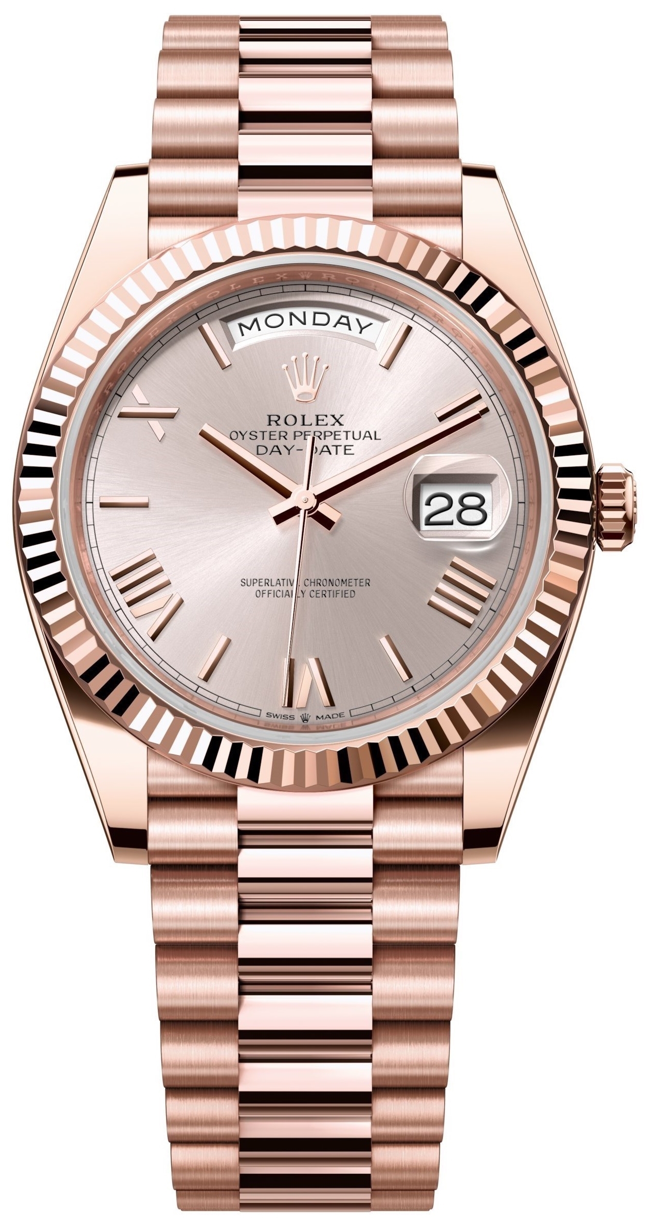 Rolex Herrklocka 228235-0001 Day-Date 40 Roséguldstonad/18 karat - Rolex