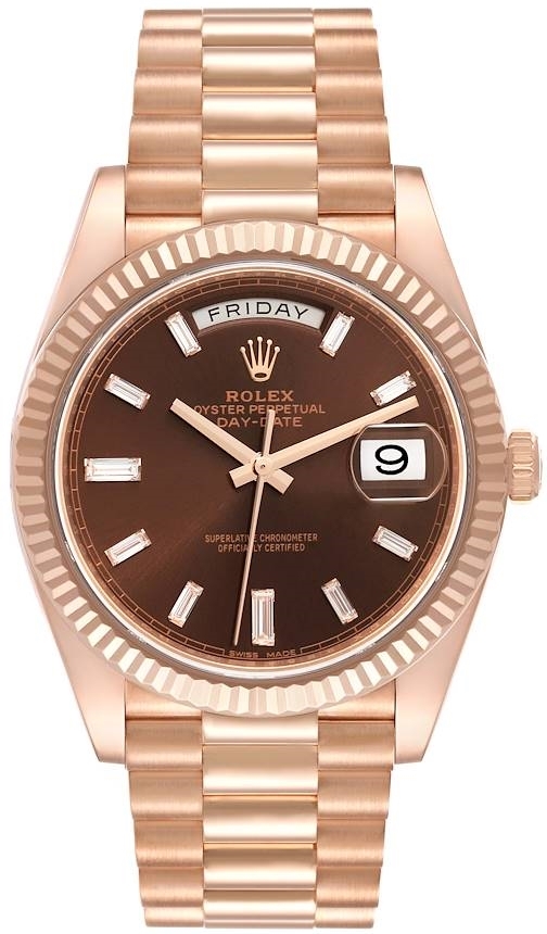 Rolex Herrklocka 228235-0003 Day-Date 40 Brun/18 karat roséguld Ø40 - Rolex