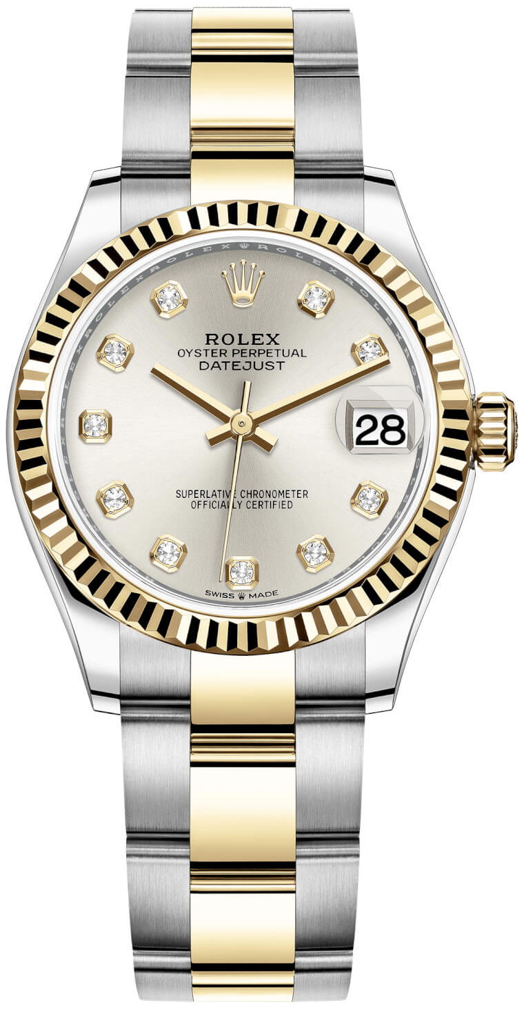 Rolex Damklocka 278273-0019 Datejust 31 Silverfärgad/18 karat gult