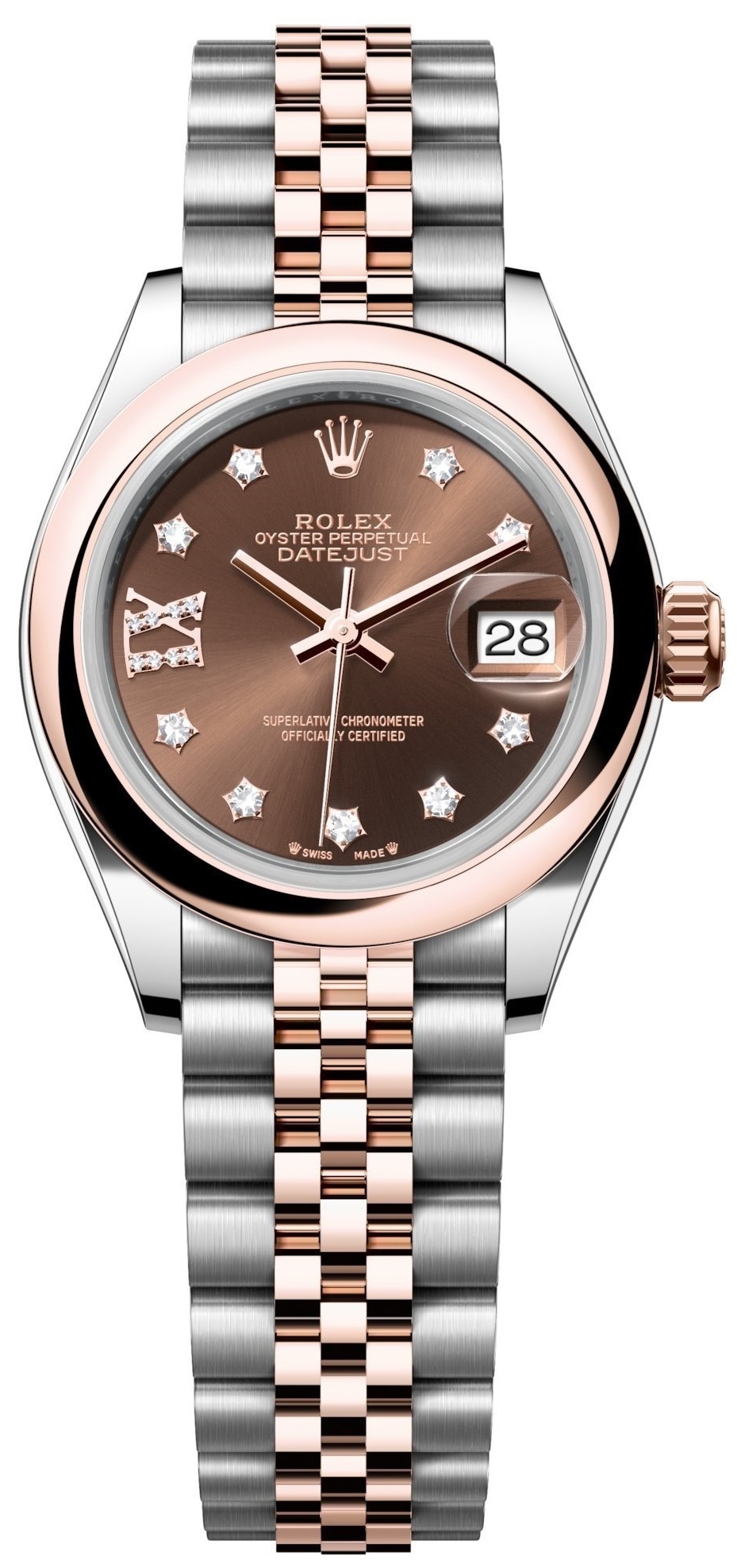 Rolex Damklocka 279161-0003 Lady-Datejust 28 Brun/Stål Ø28 mm - Rolex