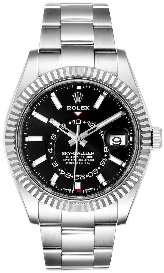 Rolex Herrklocka 326934-0005 Sky-Dweller Svart/Stål Ø42 mm