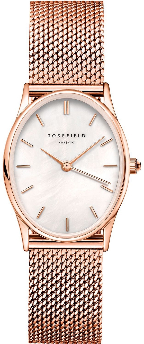 Rosefield Damklocka OWRMR-OV12 The Oval Vit/Roséguldstonat stål - Rosefield