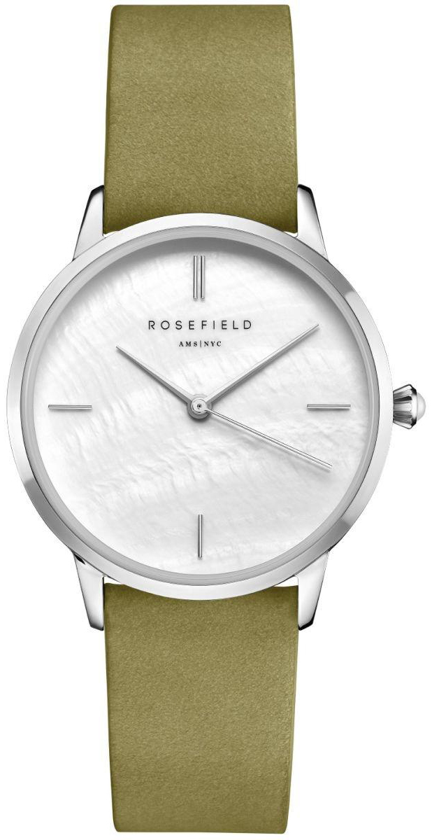 Rosefield Damklocka RMOLS-R05 The Pearl Edit Vit/Läder Ø36 mm