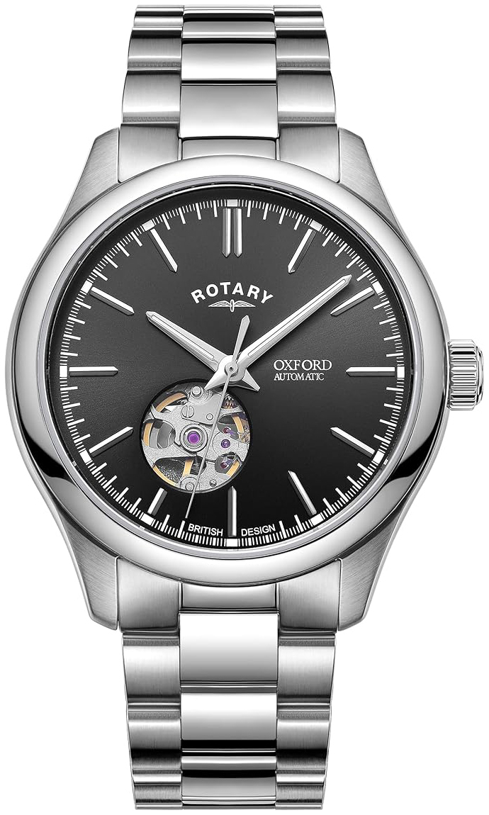 Rotary Herrklocka GB05095/04 Oxford Svart/Stål Ø40 mm - Rotary