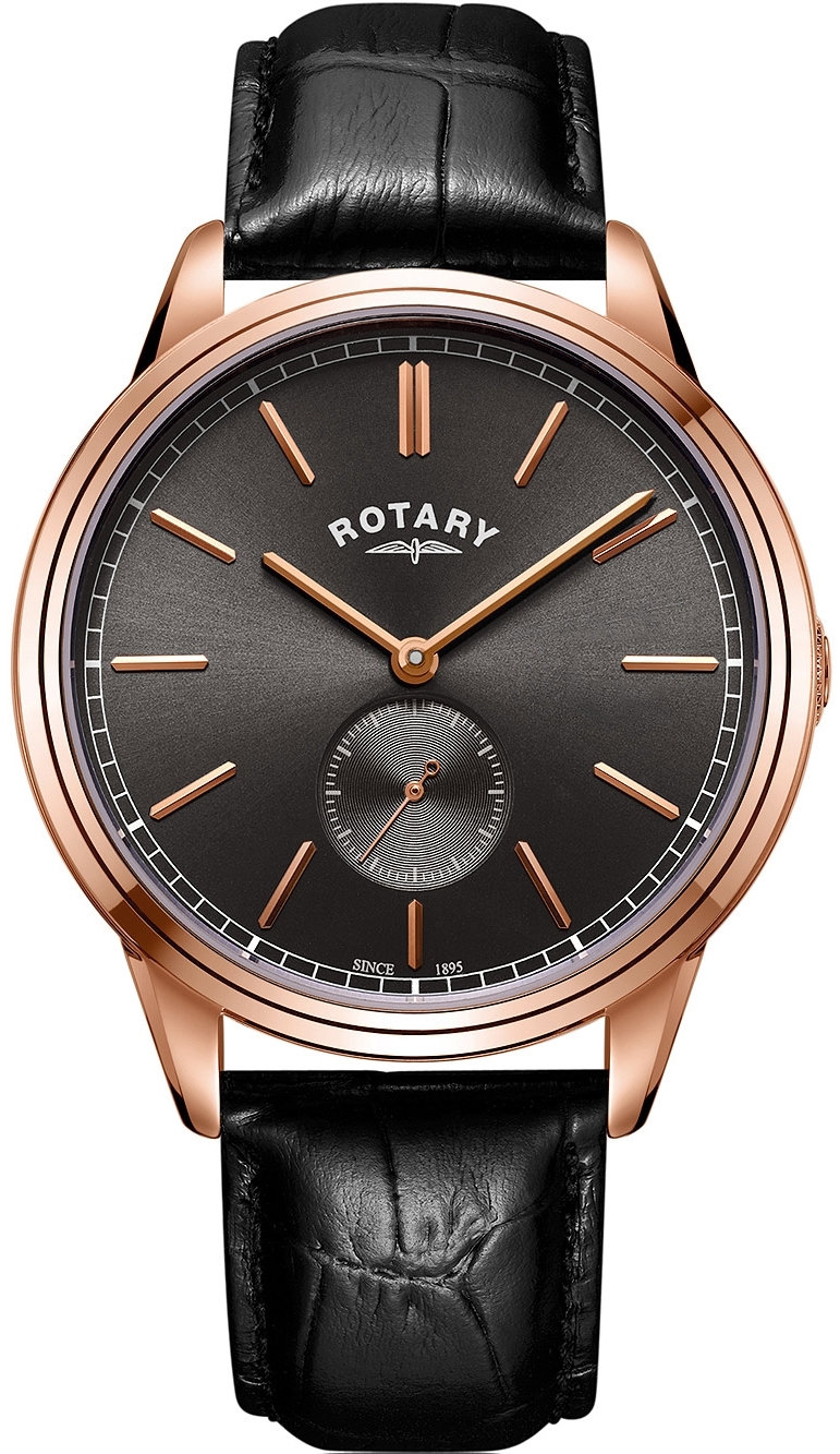 Rotary Herrklocka GS05364/20 Cambridge Svart/Stål Ø42 mm - Rotary