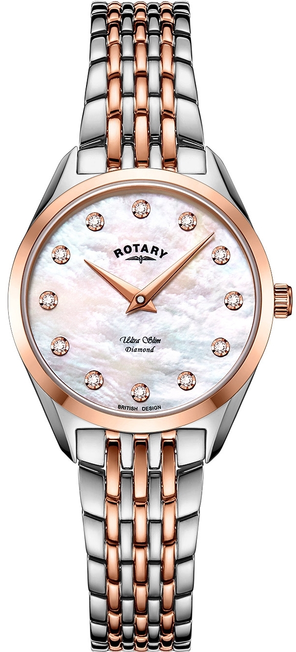 Rotary Damklocka LB08012/41/D Ultra Slim Vit/Stål Ø27 mm - Rotary