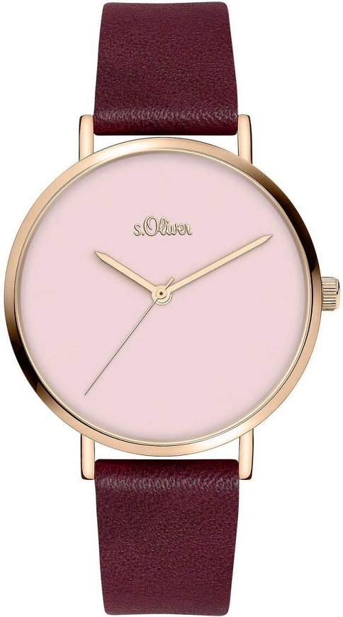 s.Oliver Damklocka SO-3911-LQ S.Oliver Classic Rosa/Läder Ø36 mm - s.Oliver