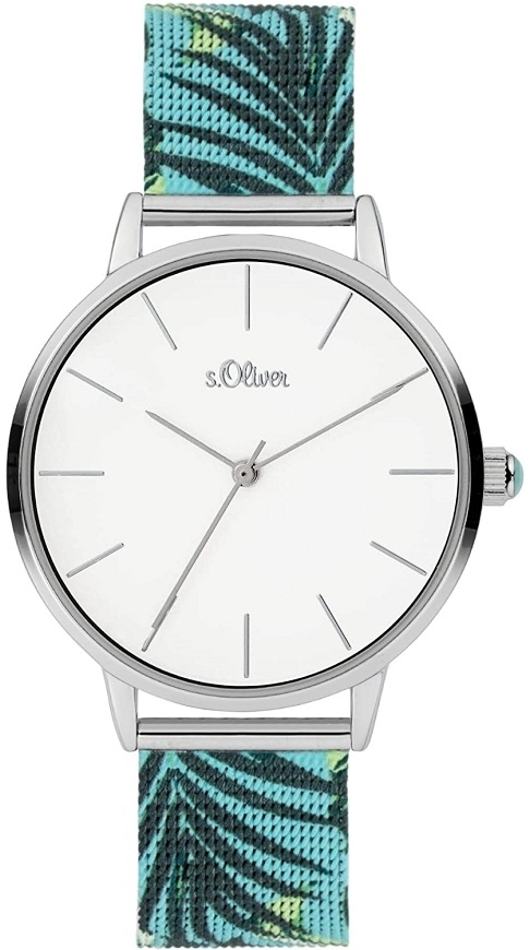 s.Oliver Damklocka SO-3978-MQ S.Oliver Classic Vit/Stål Ø36 mm