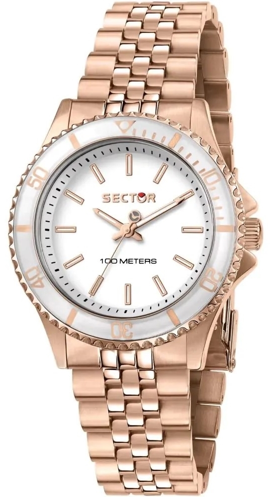 Sector 230 Damklocka R3253161531 Vit/Roséguldstonat stål Ø35 mm - Sector