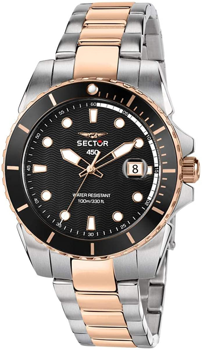 Sector Herrklocka R3253276002 Svart/Roséguldstonat stål Ø41 mm - Sector