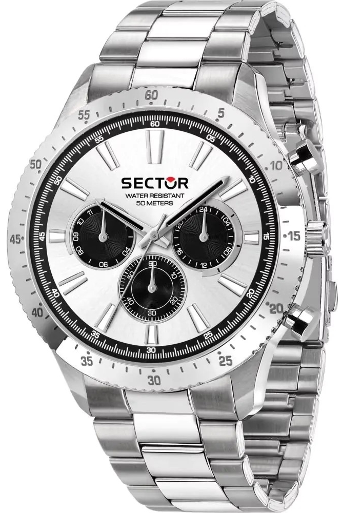Sector 270 Herrklocka R3253578027 Silverf&auml;rgad/St&aring;l &Oslash;45 mm