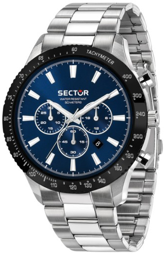 Sector 270 Herrklocka R3273778008 Bl&aring;/St&aring;l &Oslash;43 mm