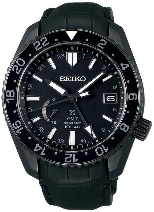Seiko Herrklocka SNR035J1 Prospex Svart/Läder Ø44.8 mm - Seiko