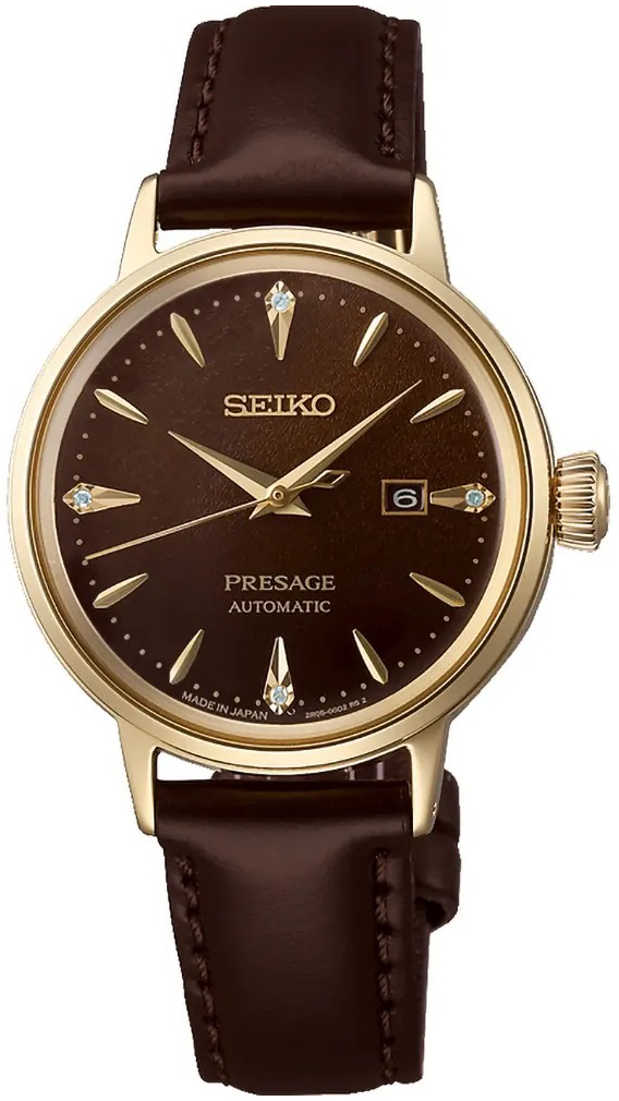 Seiko Damklocka SRE020J1 Presage Brun/Läder Ø30.3 mm - Seiko