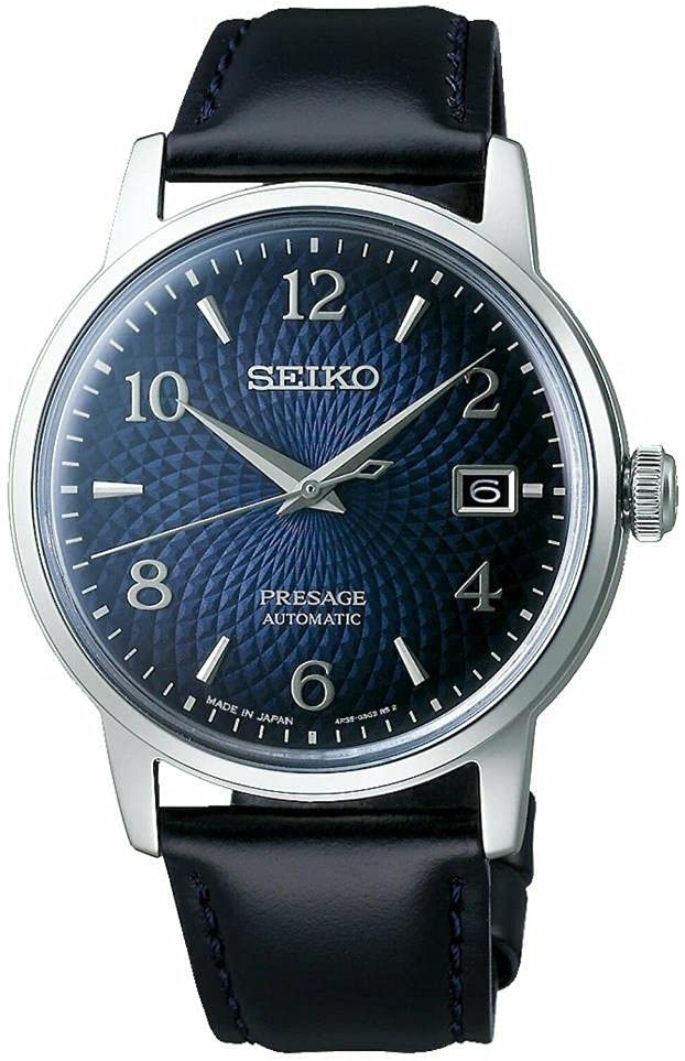 Seiko Herrklocka SRPE43J1 Presage Blå/Läder Ø38.5 mm - Seiko