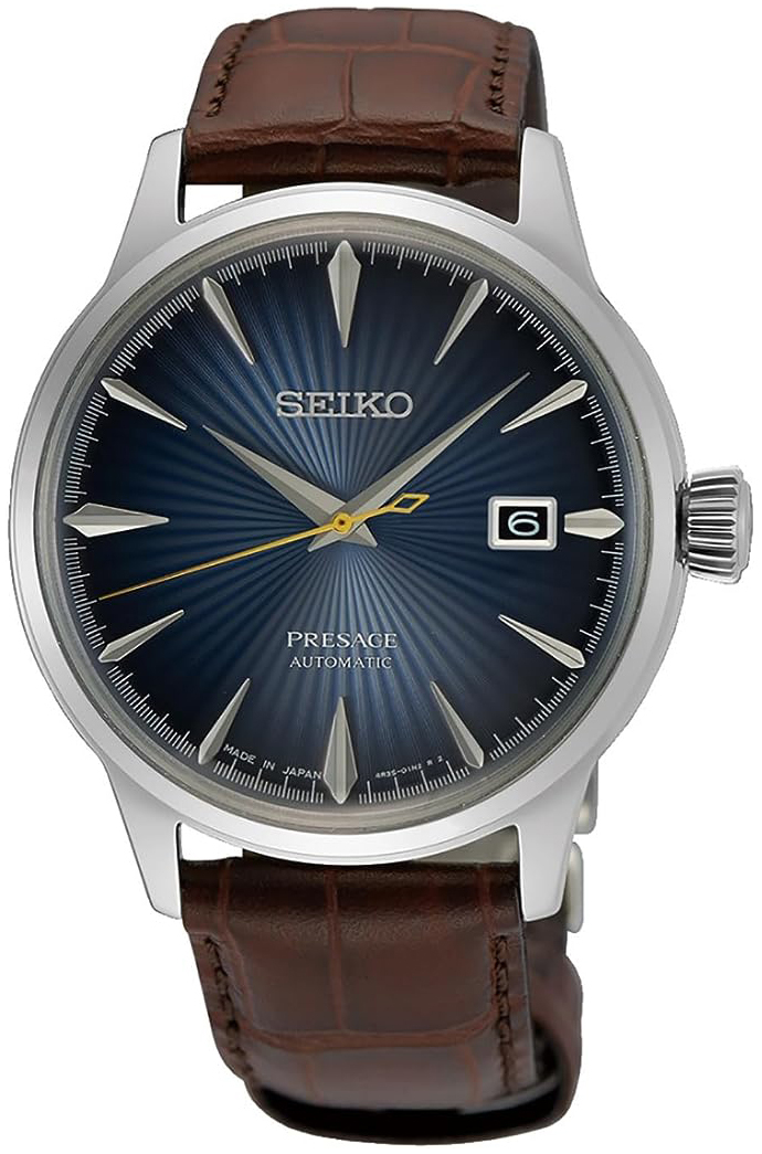 Seiko Herrklocka SRPK15J1 Presage Blå/Läder Ø40.5 mm - Seiko