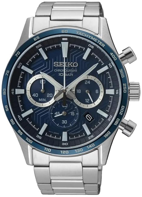 Seiko Herrklocka SSB445P1 Sport Blå/Stål Ø43 mm - Seiko