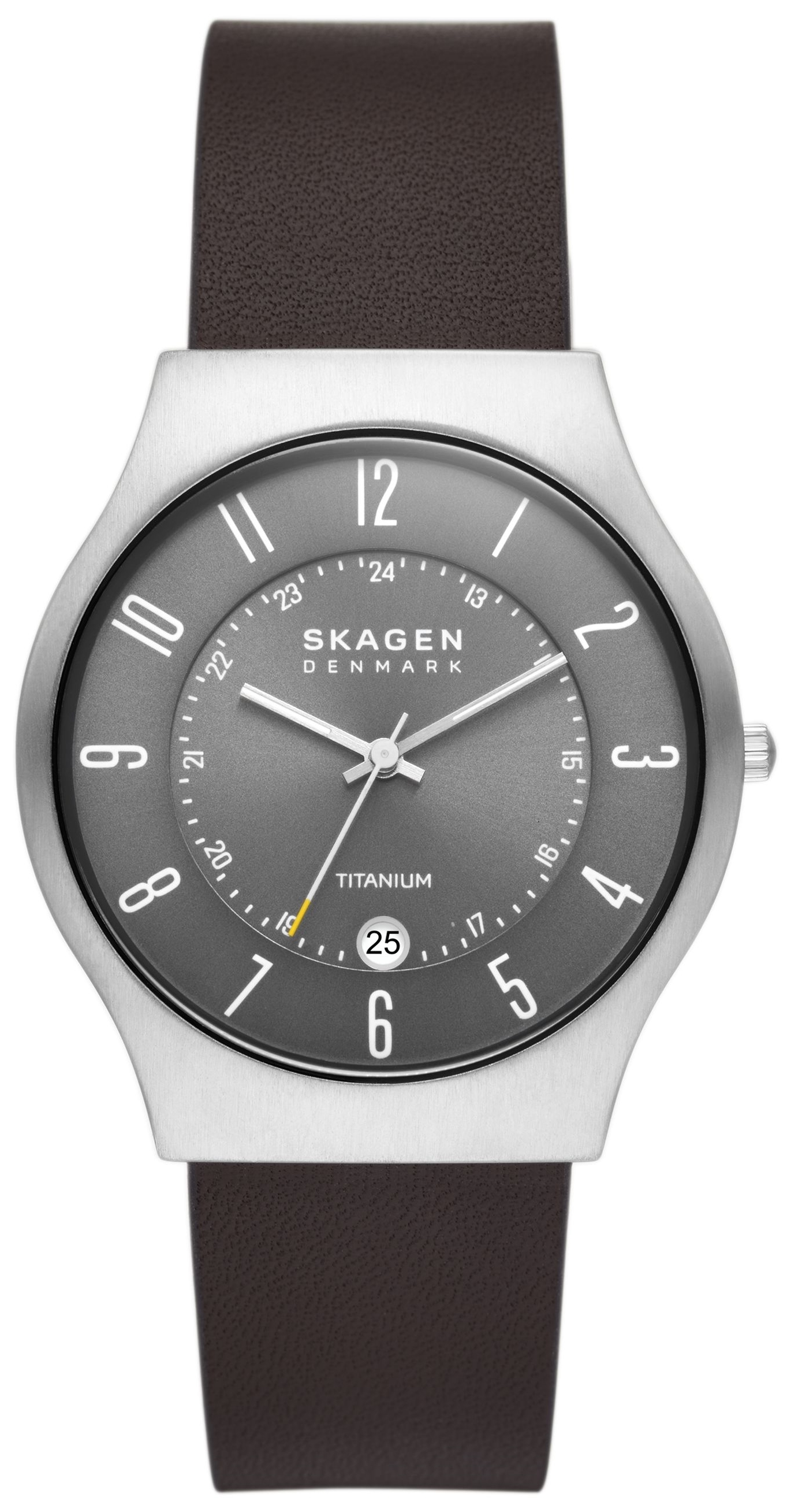 Skagen Herrklocka SKW6909 Sundby Titanium Grå/Läder Ø40 mm - Skagen