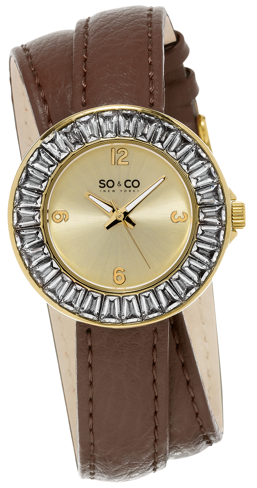 So & Co New York Damklocka 5070.2 SoHo Champagnefärgad/Läder - So & Co New York