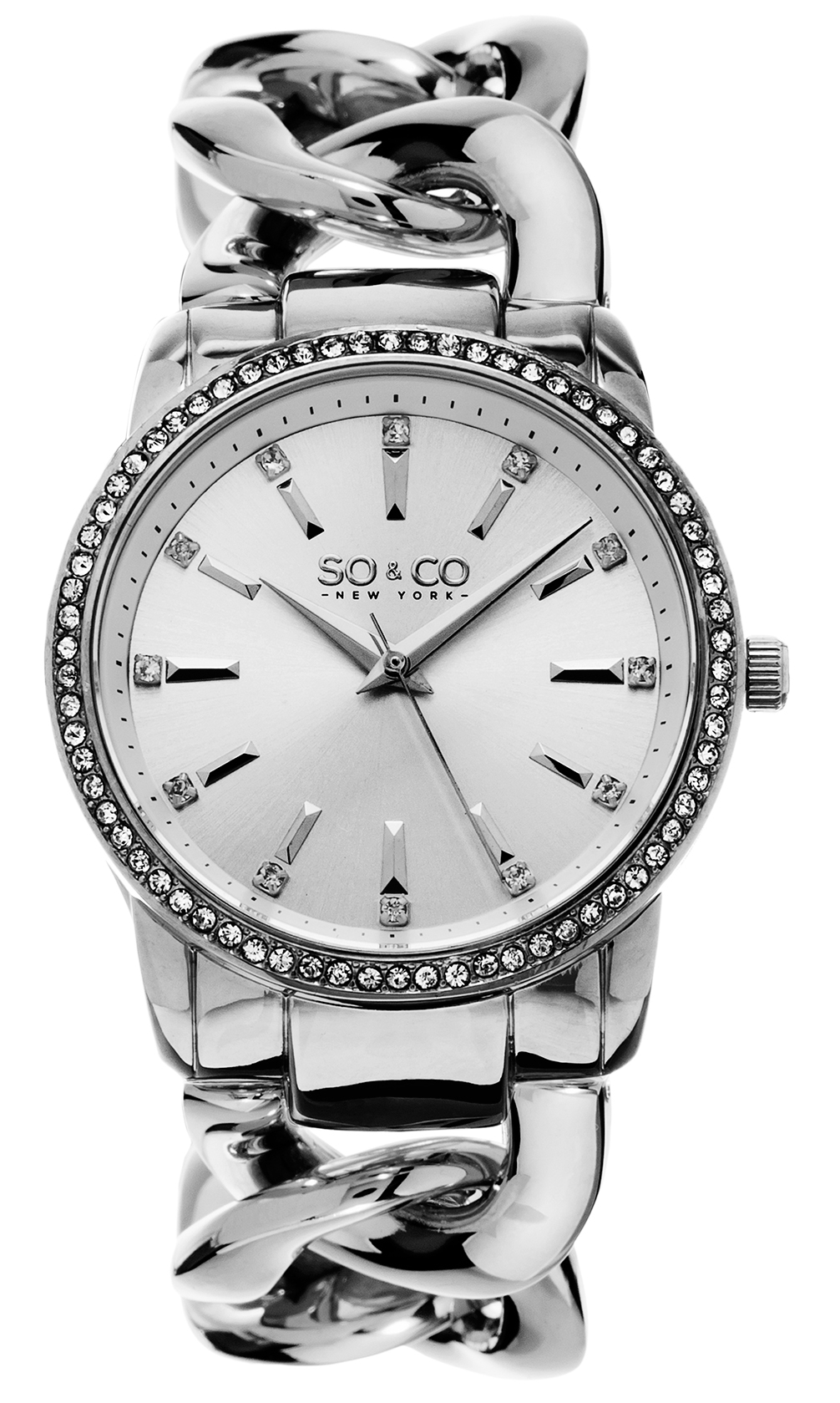 So & Co New York Damklocka 5071.1 SoHo Silverfärgad/Stål Ø38 mm - So & Co New York