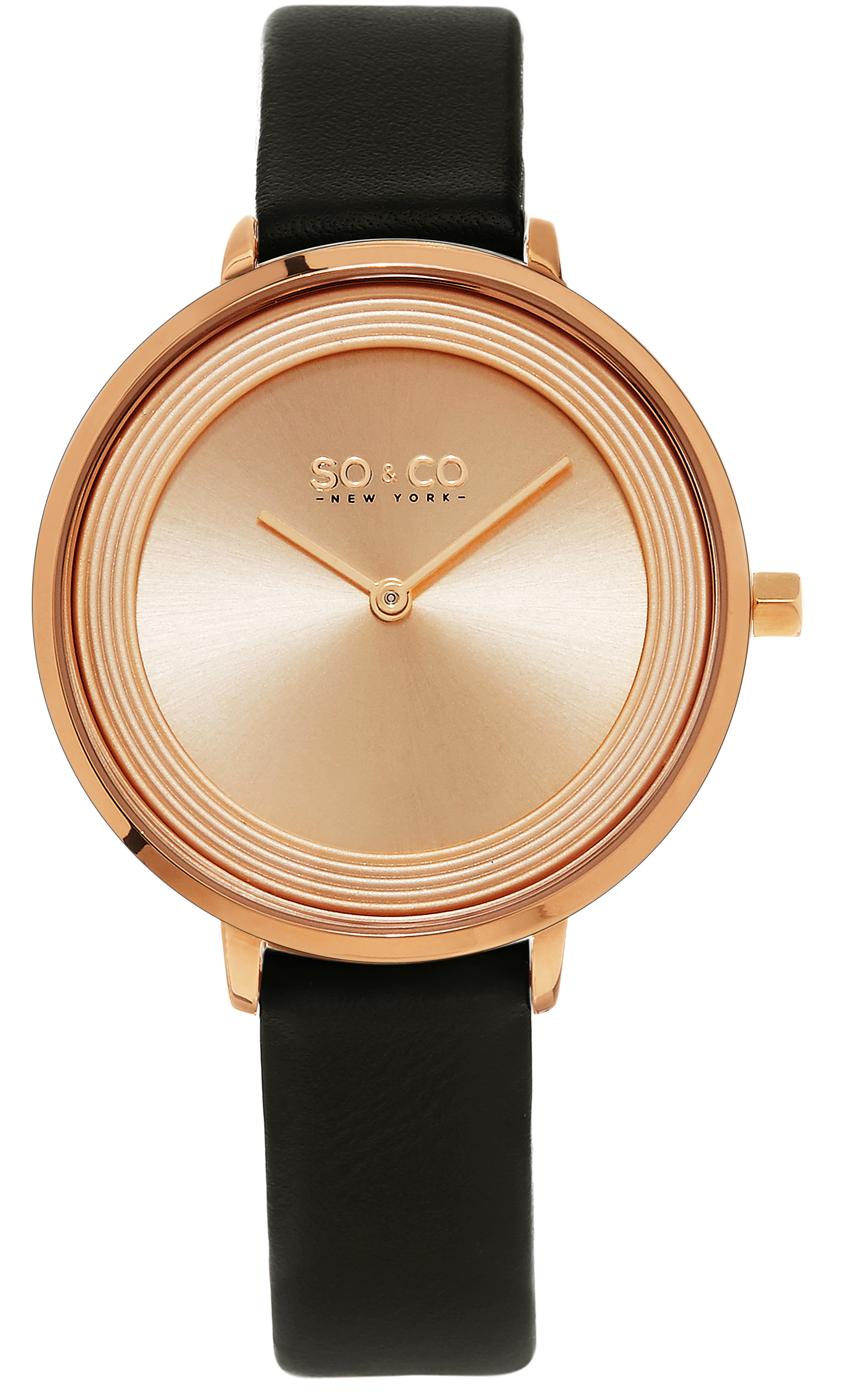 So & Co New York Damklocka 5204L.5 Madison Roséguldstonad/Läder - So & Co New York