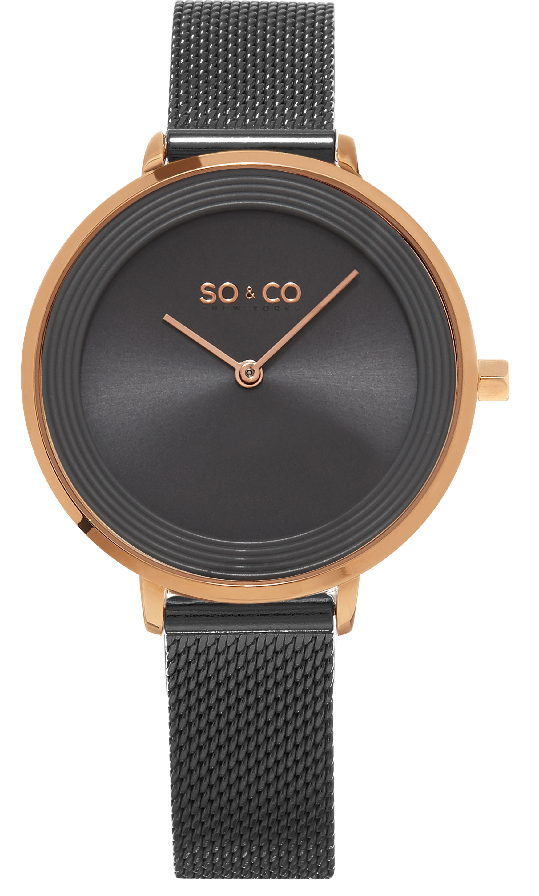 So & Co New York Damklocka 5204M.4 Madison Grå/Stål Ø37 mm - So & Co New York