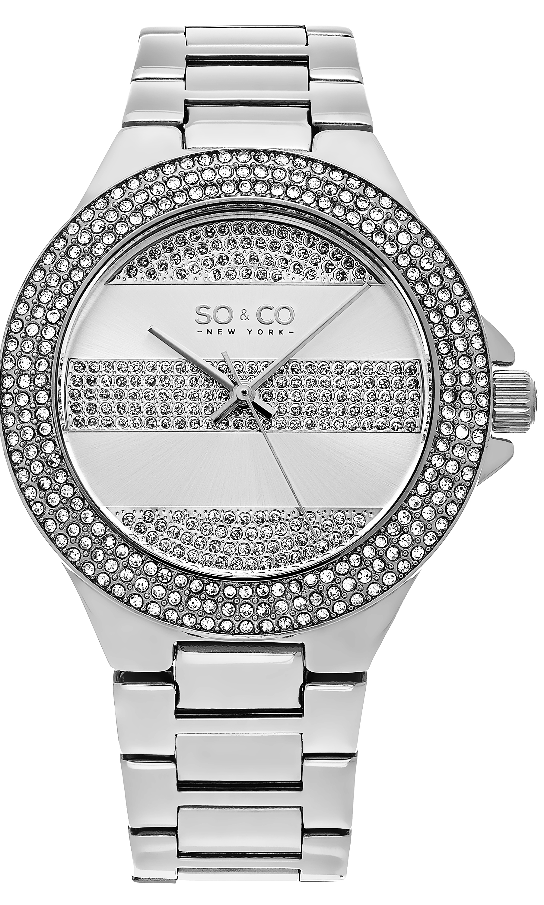 So & Co New York Damklocka 5242.1 SoHo Silverfärgad/Stål Ø39 mm - So & Co New York