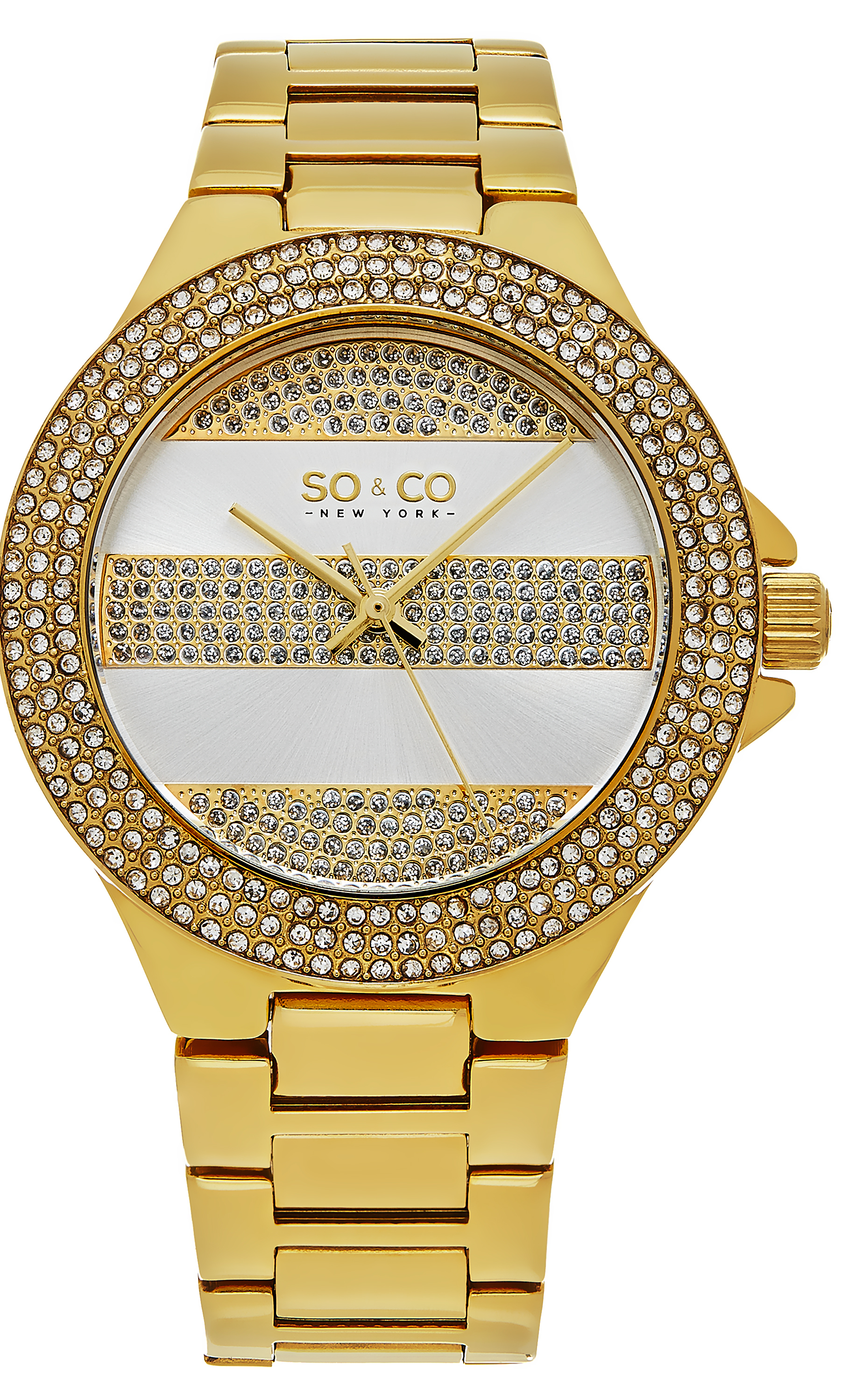 So & Co New York Damklocka 5242.3 SoHo Silverfärgad/Gulguldtonat - So & Co New York