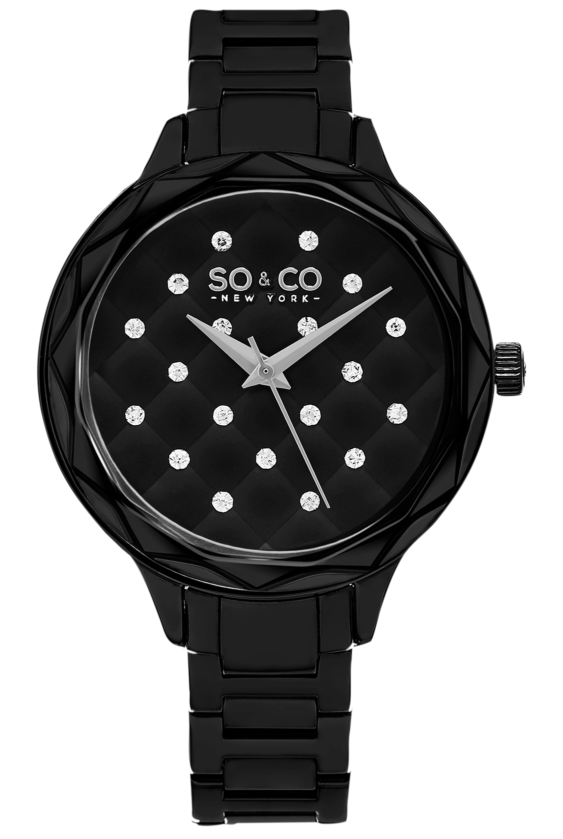 So & Co New York Damklocka 5255.2 Lenox Svart/Stål Ø38 mm - So & Co New York